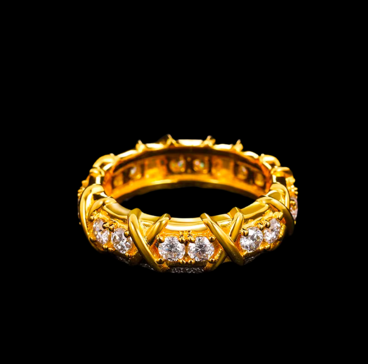 Bague En Moissanite Coupe X - Solitaire