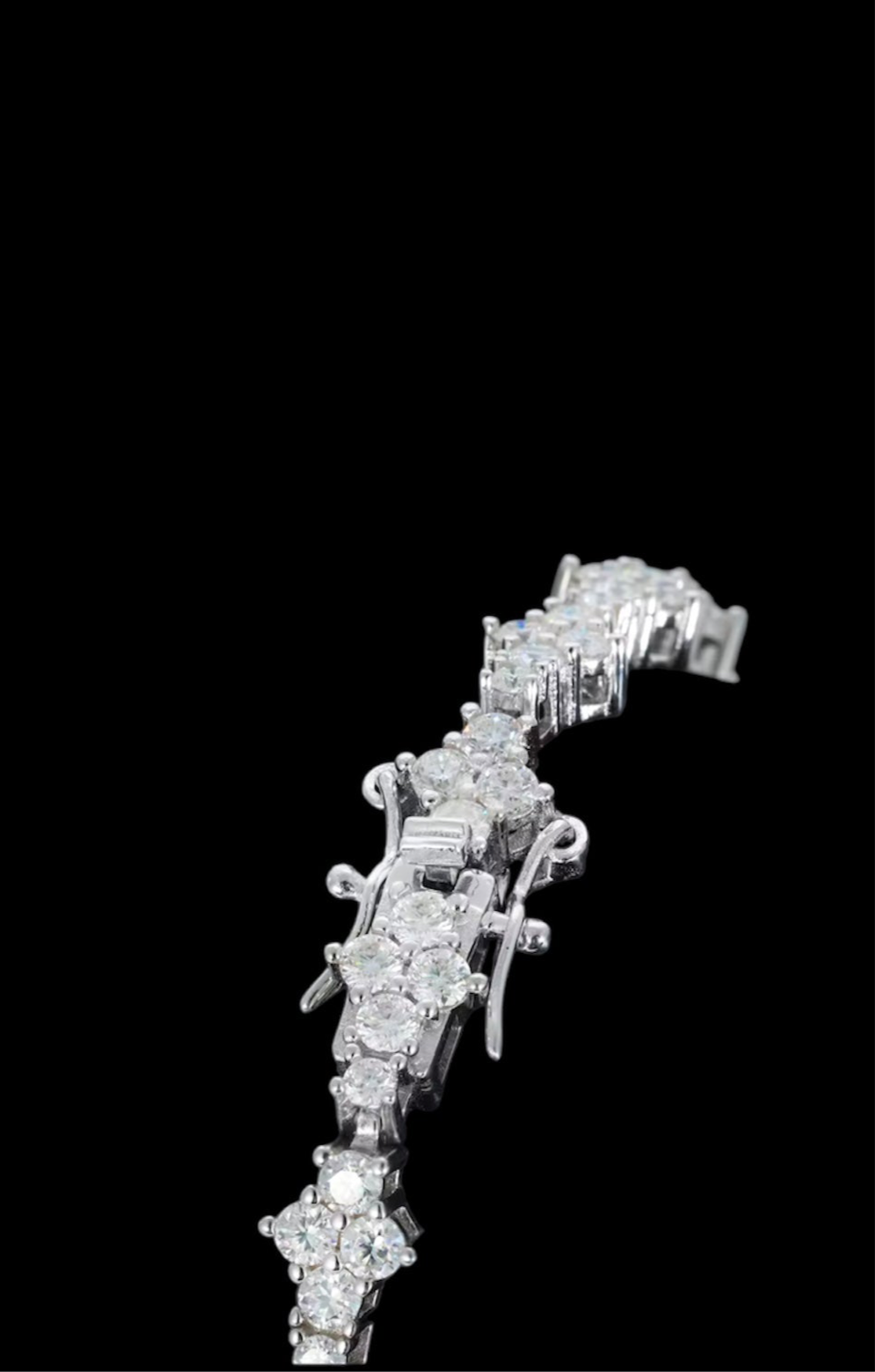 Bracelet Tennis Honeycomb Moissanite - Solitaire