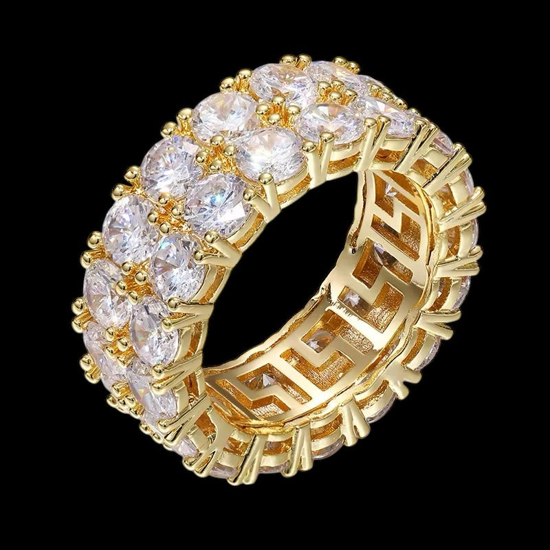 Tennis Ring 2 Row En Moissanite - Solitaire