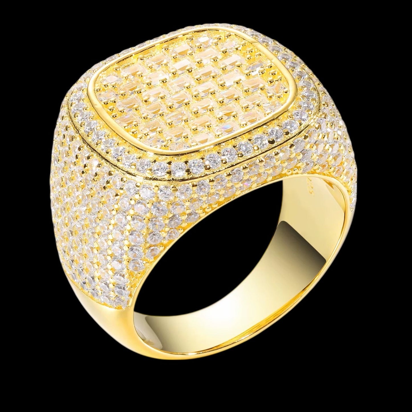 Bague Royale Iced Out En Moissanite - Solitaire