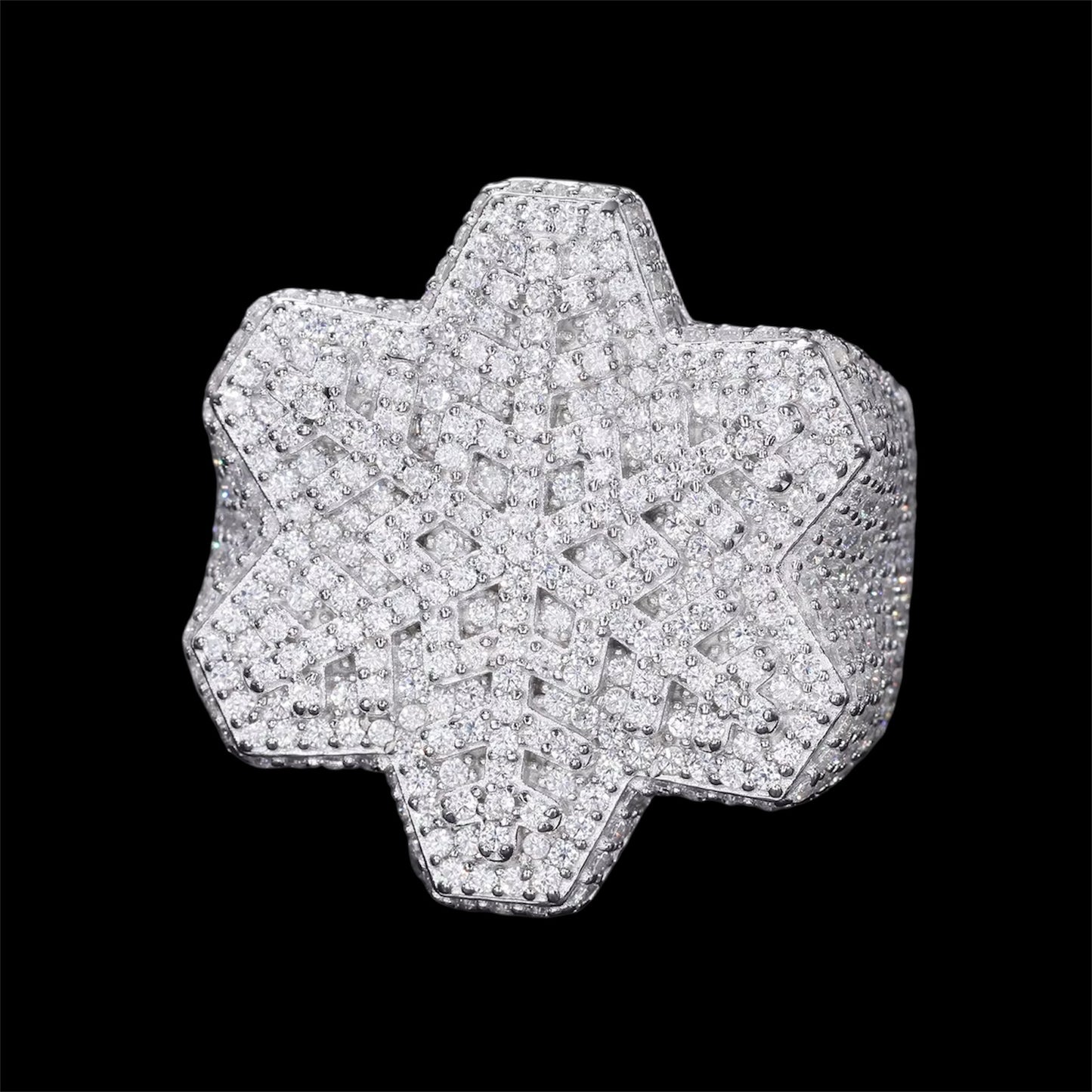 Bague Flocon En Moissanite - Solitaire