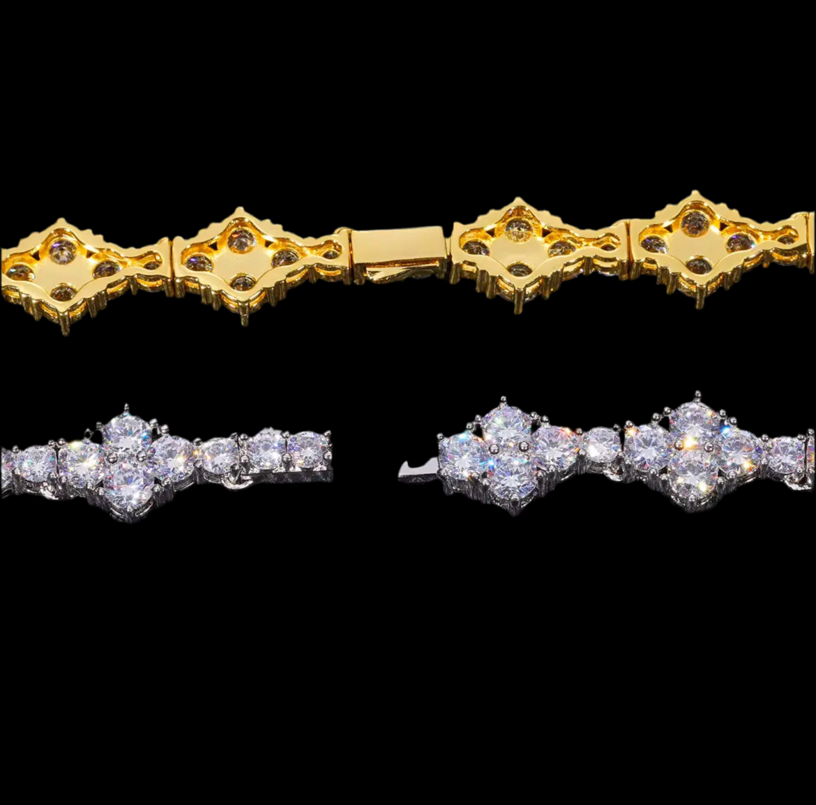Chaine Tennis Losange En Moissanite - Solitaire