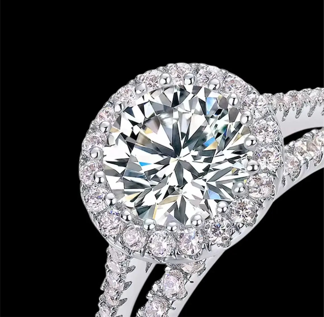 Bague de mariage Diamant Moissanite Solitaire - Solitaire