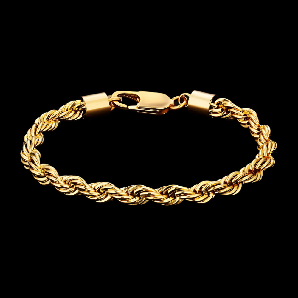 Bracelet torsade en stainless steel - Solitaire