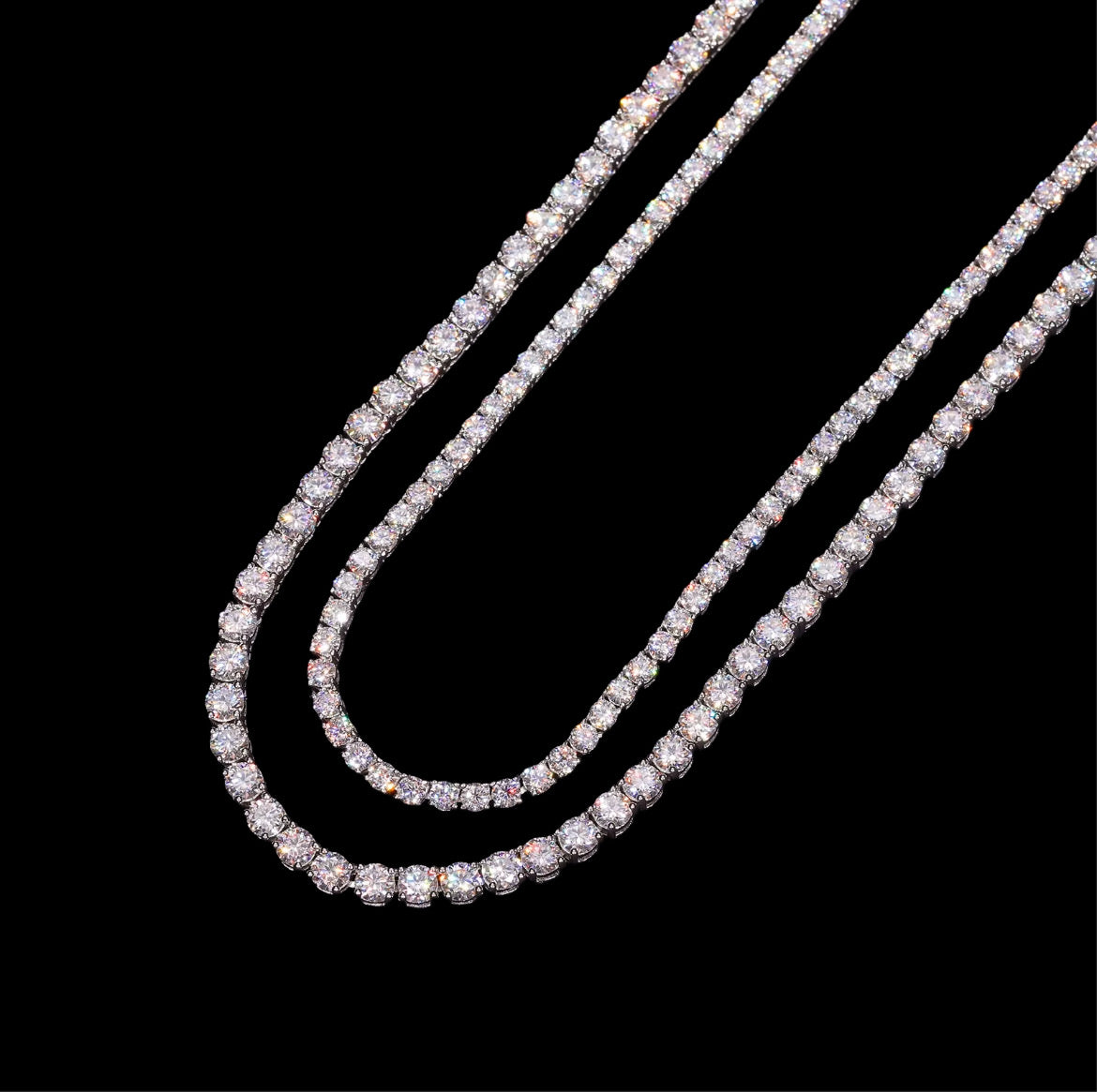 Chaine Tennis En moissanite - Solitaire