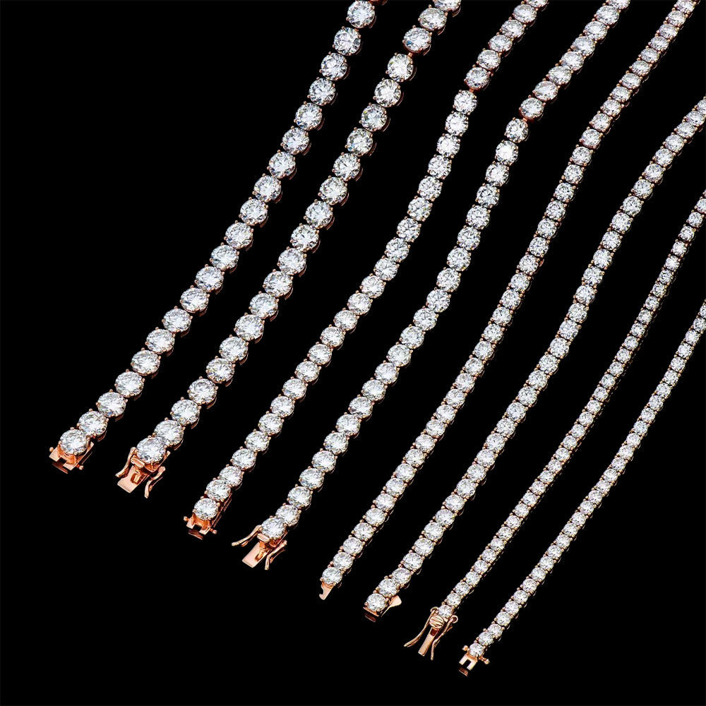 Chaine Tennis En moissanite - Solitaire