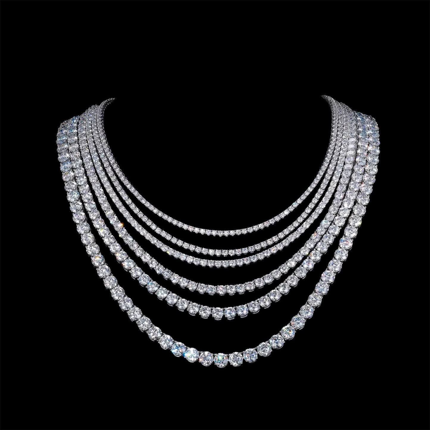 Chaine Tennis En moissanite - Solitaire