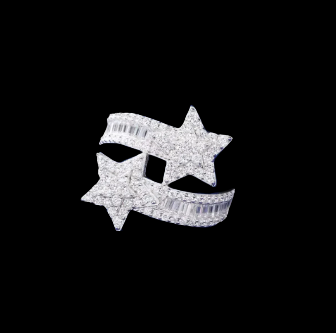 Bague En Moissanite Forme d'Étoile - Solitaire