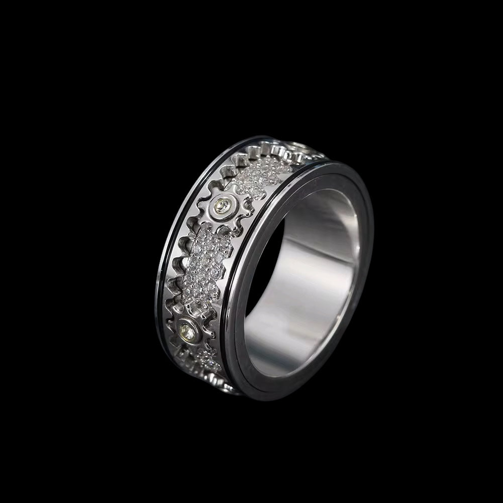 Bague Chronos En Argent S925 - Solitaire