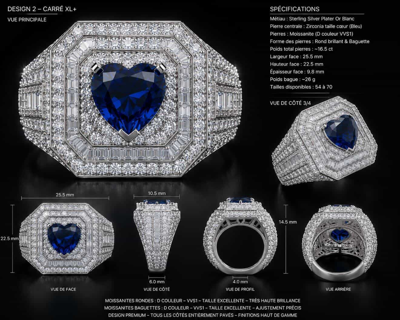 Bague custom - Solitaire