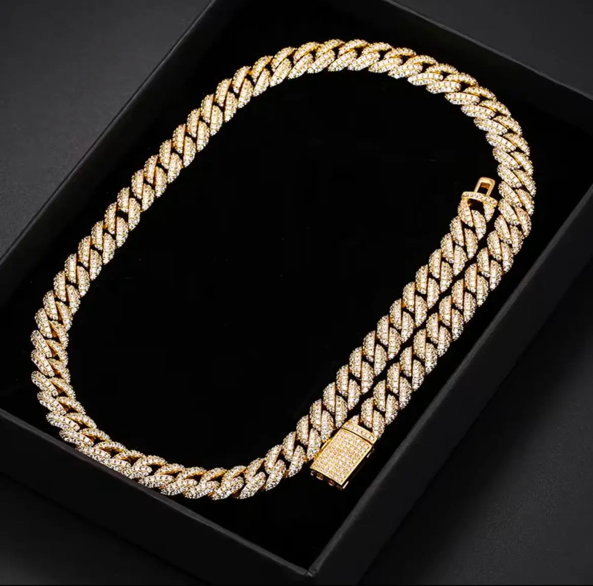 CZ Cuban link chain and bracelet Solitaire