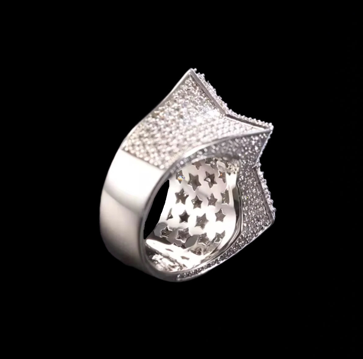 Bague Coupe Étoile En Moissanite - Solitaire