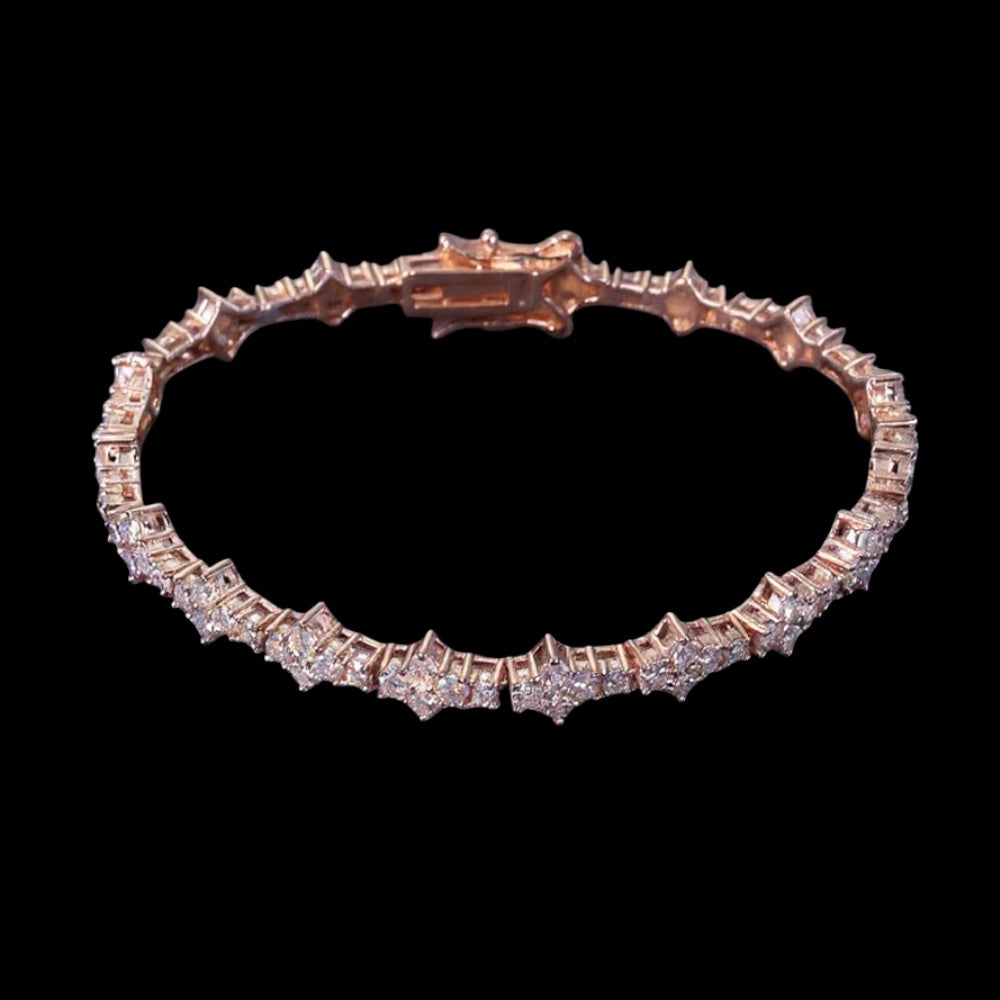 Bracelet Tennis Honeycomb Moissanite - Solitaire