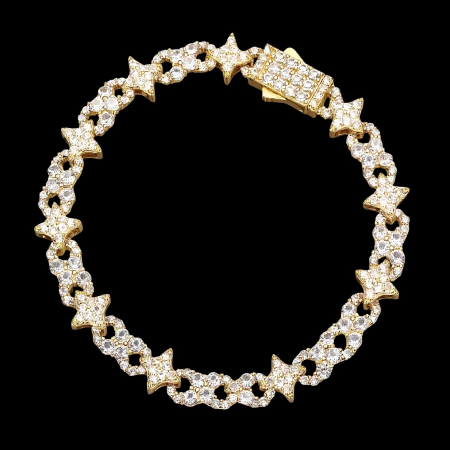 Bracelet Maillon Étoilée Infini En Moissanite - Solitaire