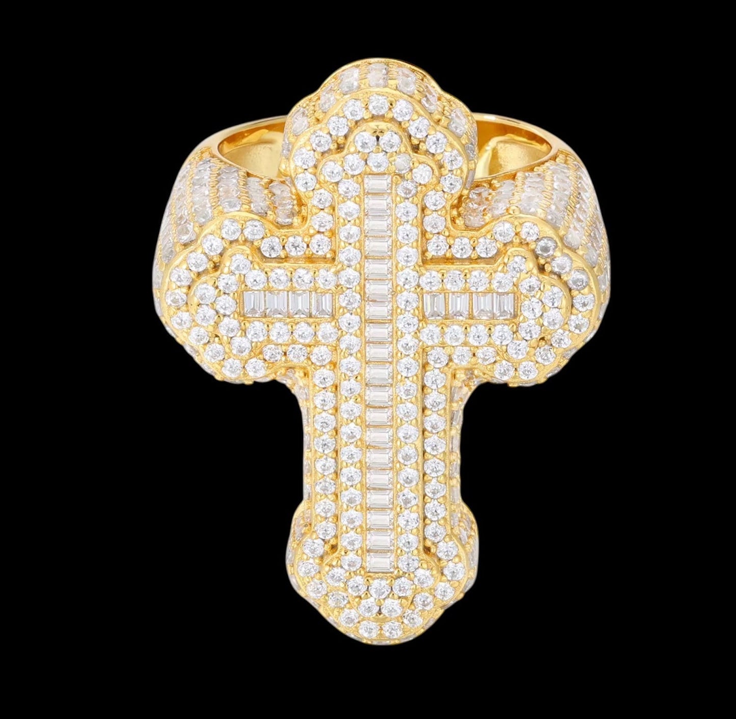 Bague Croix Céleste En Moissanite - Solitaire