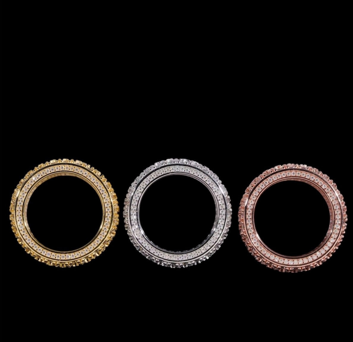 Jonc Iced Out En Moissanite