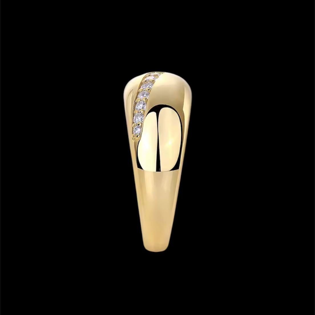 Bague Ruban Croisée En Moissanite