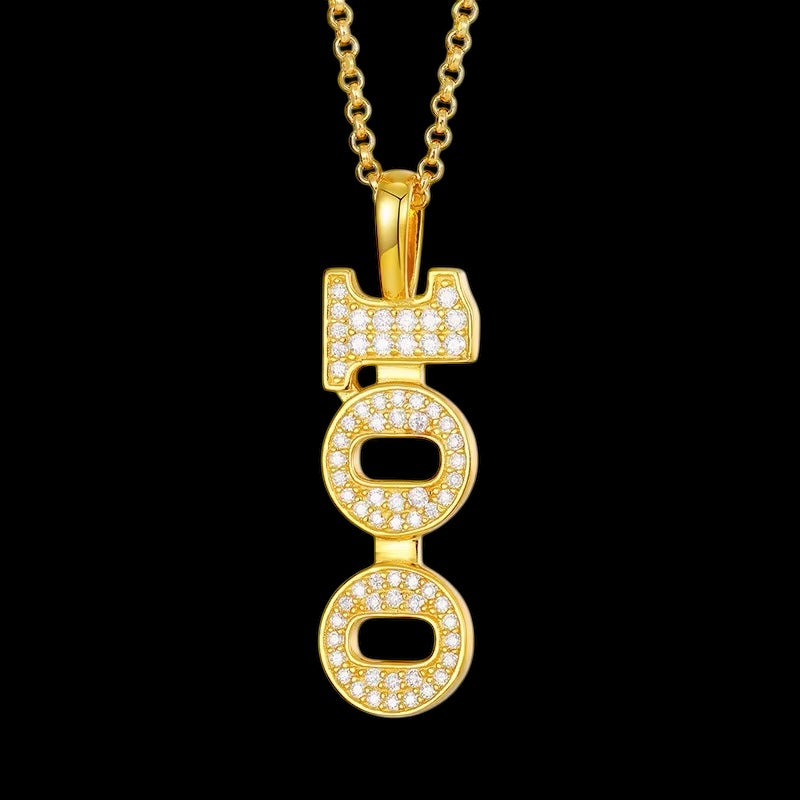 Pendentif 100 En Moissanite - Solitaire