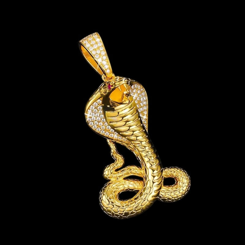 Pendentif Le Cobra En Moissanite - Solitaire