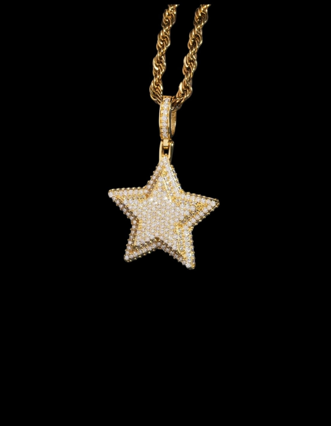Pendentif Solitaire Star En Moissanite - Solitaire