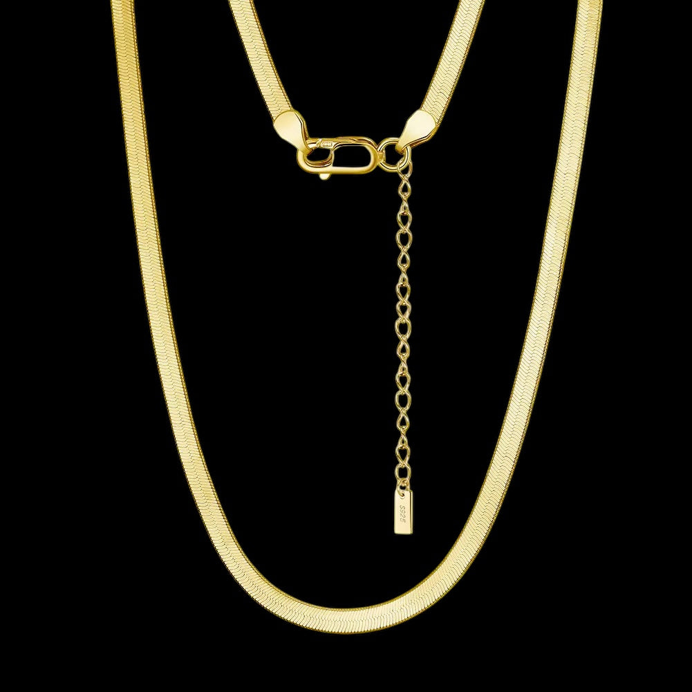 Chaîne Herringbone En Argent S925 - Solitaire