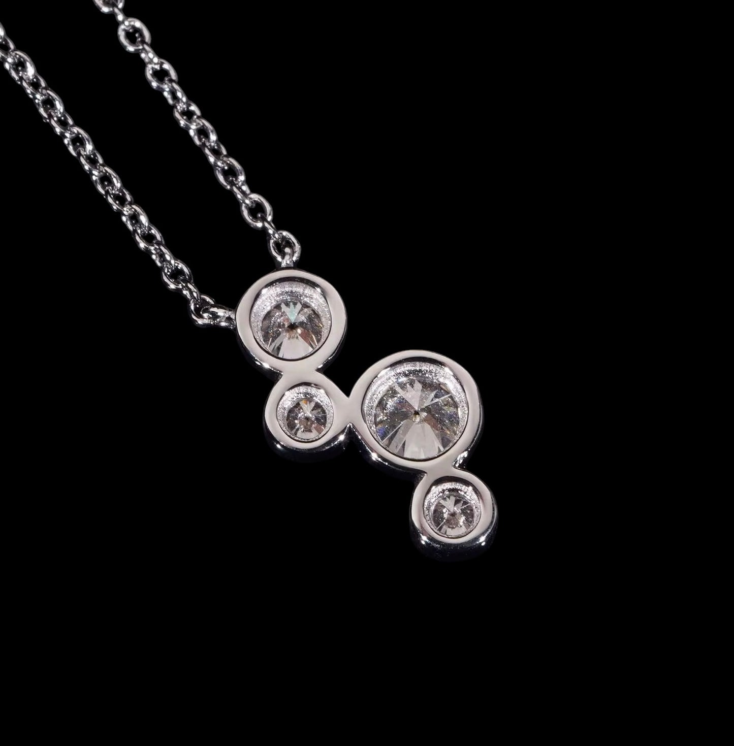 Chaîne Cascade Signature En Moissanite - Solitaire