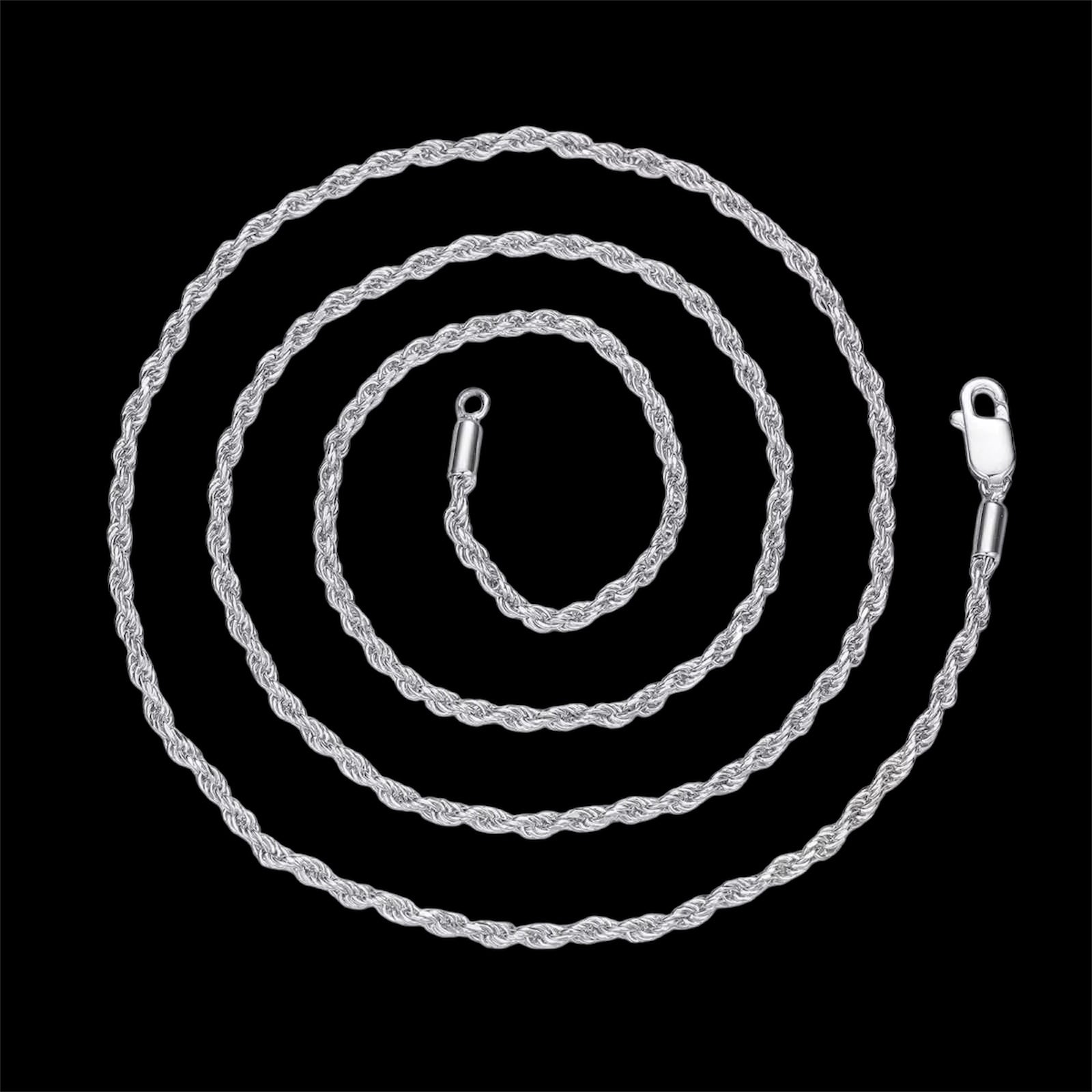 Chaîne torsade italienne Argent 925 - Solitaire