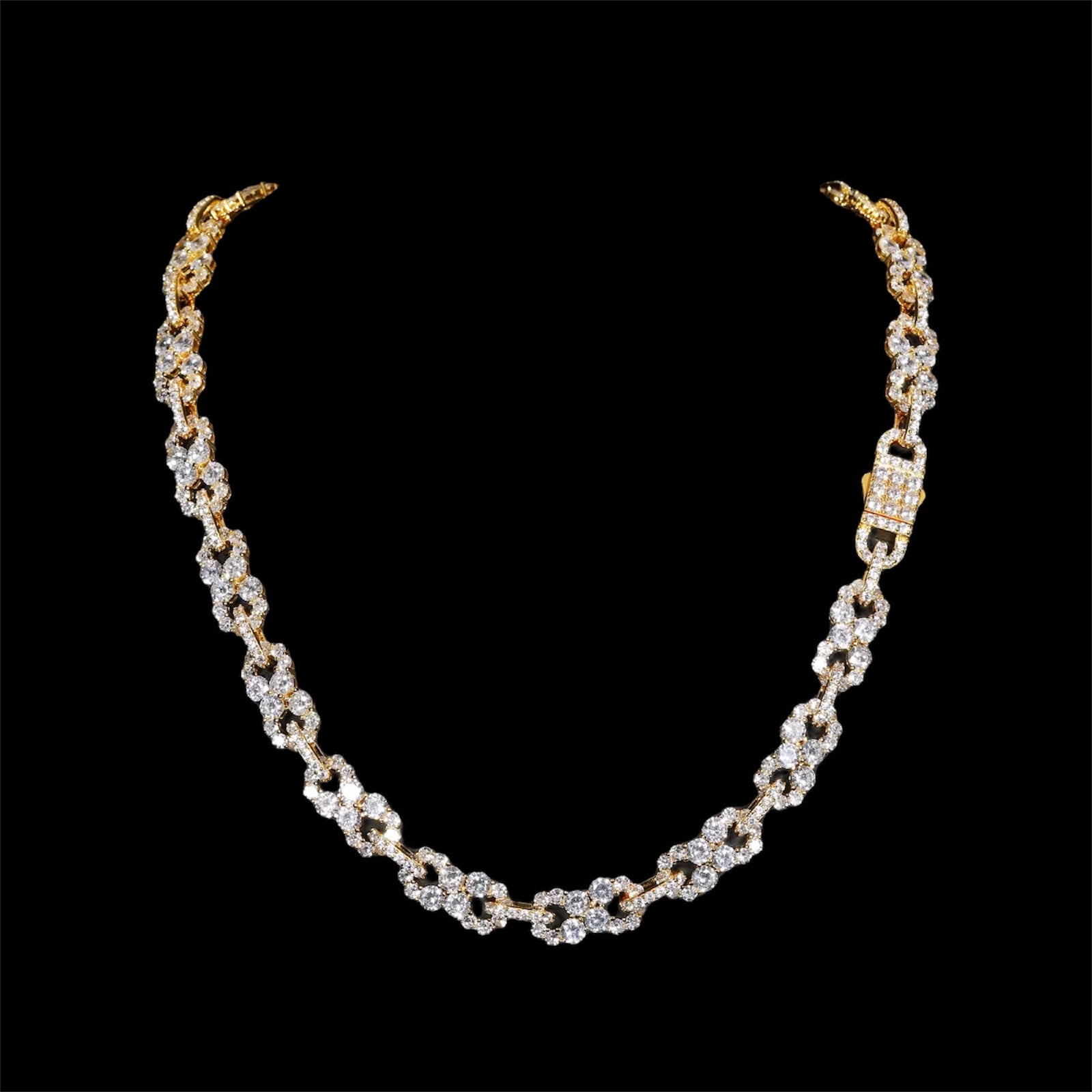 Chaîne à maillons Infinity En Moissanite - Solitaire
