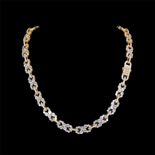 Chaîne à maillons Infinity En Moissanite - Solitaire