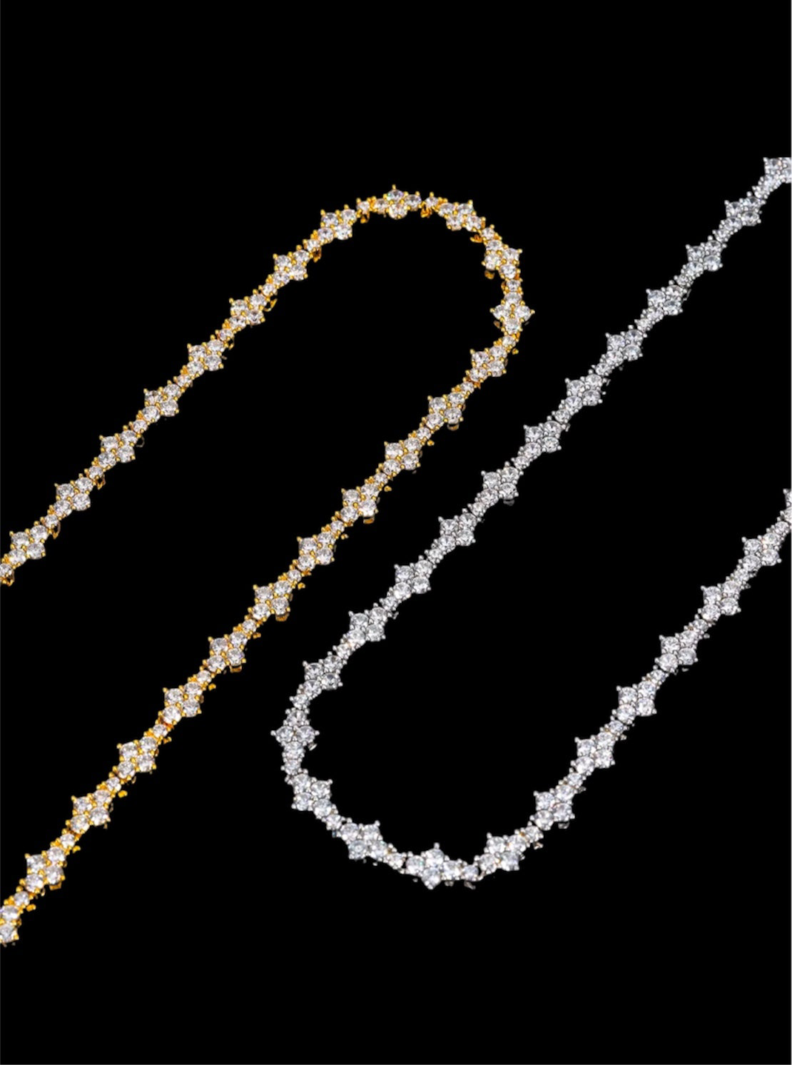 Chaîne Tennis Honeycomb Moissanite - Solitaire