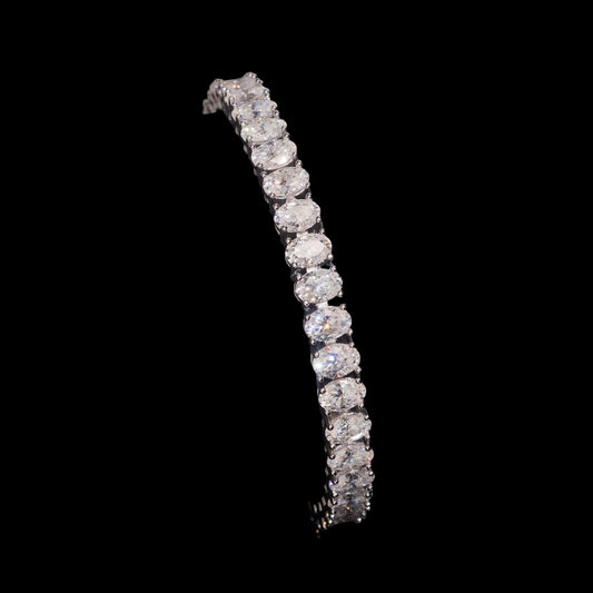 Tennis Bracelet Oval Cut En Moissanite - Solitaire
