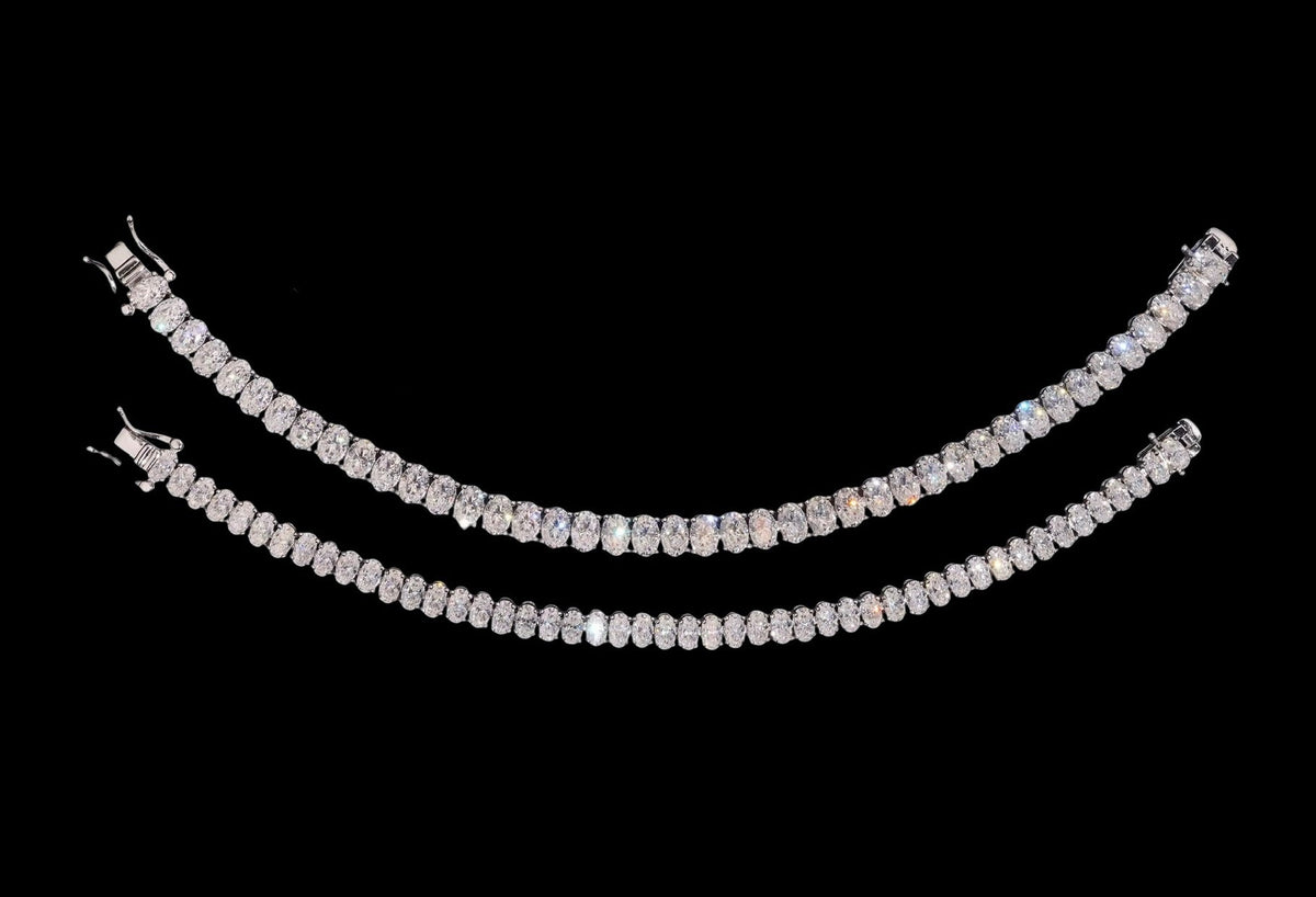 Tennis Bracelet Oval Cut En Moissanite - Solitaire