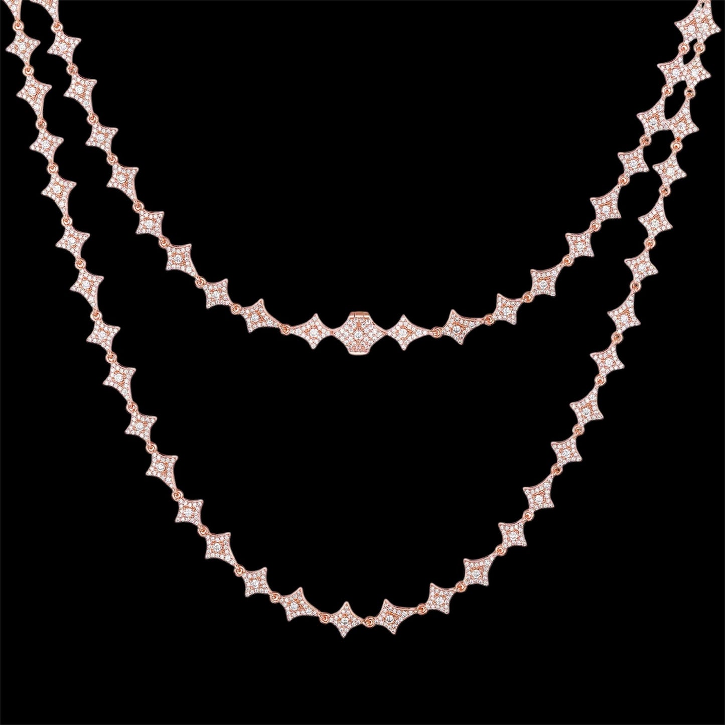 Chaîne Étoilée En Moissanite - Solitaire