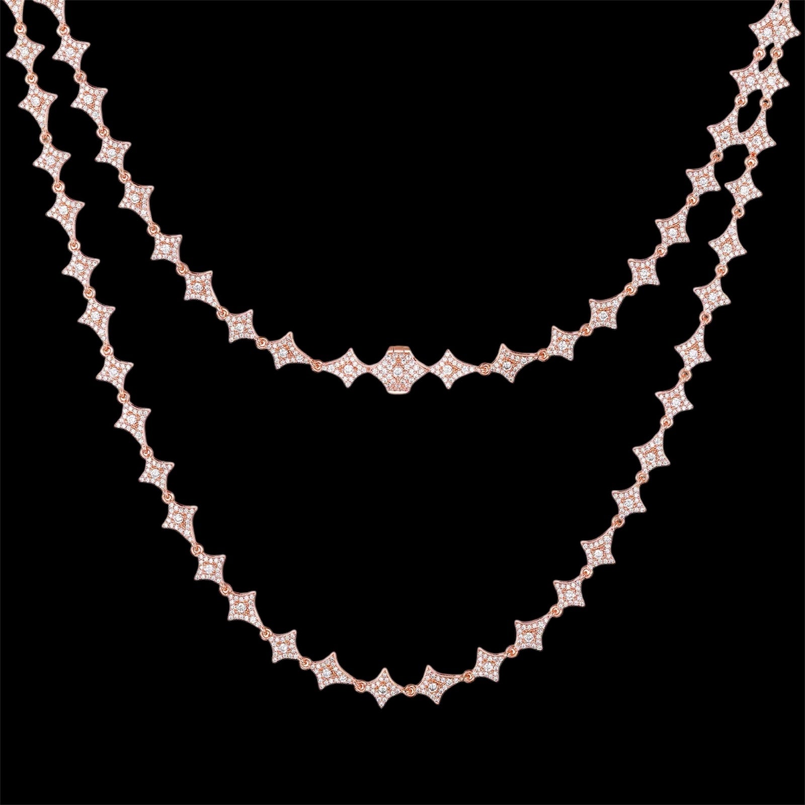 Chaîne Étoilée En Moissanite - Solitaire