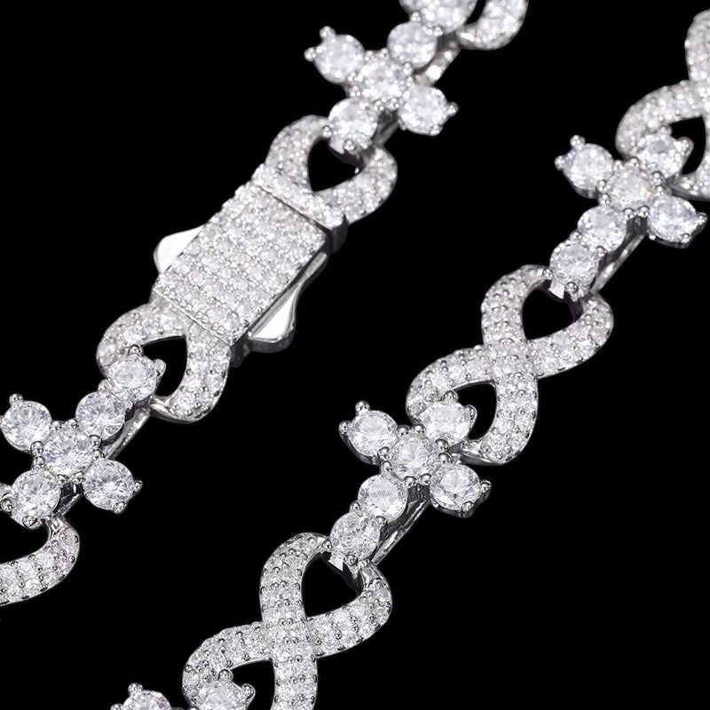 Chaîne Croix x Infinie En Moissanite - Solitaire