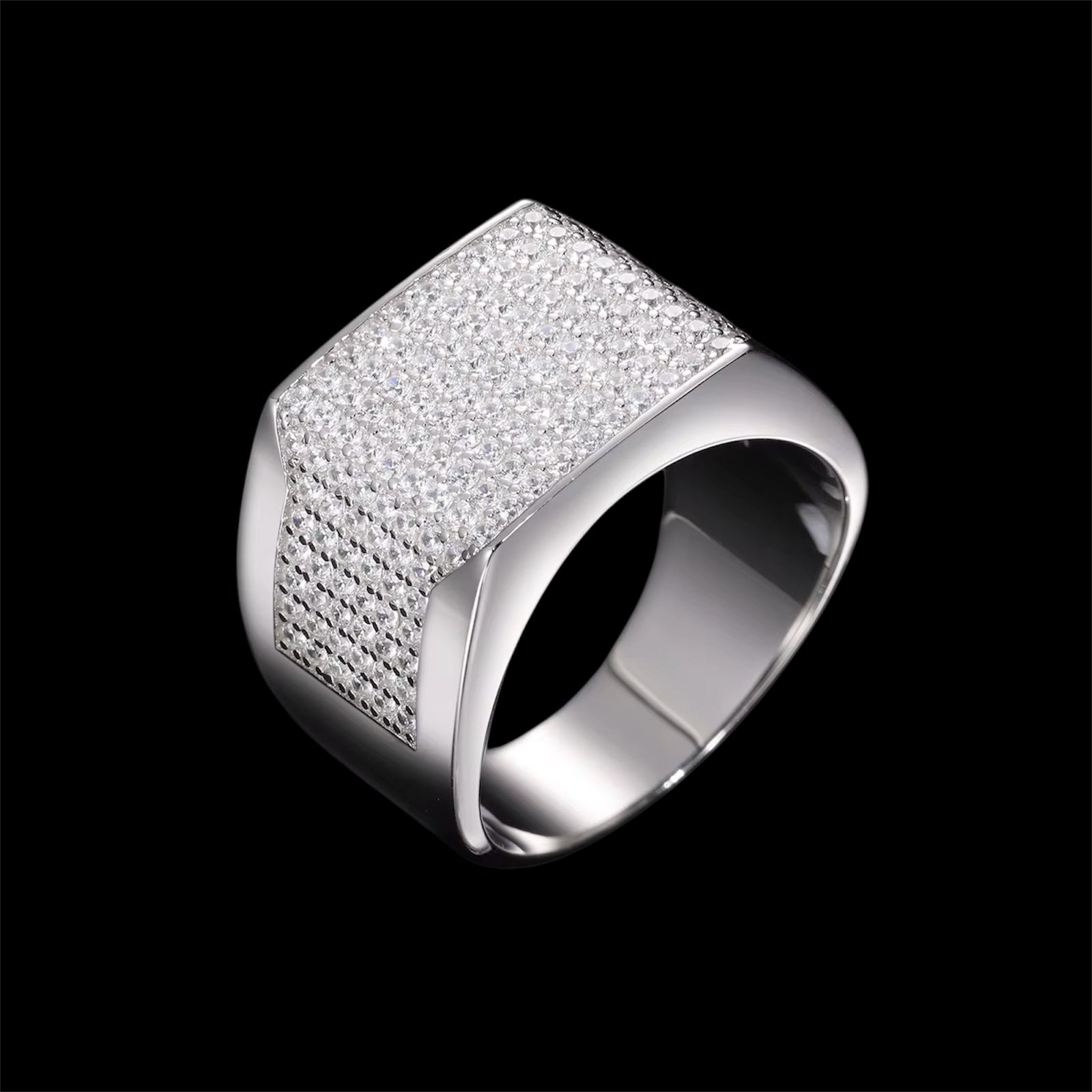 Bague Coupe Carré Half Moissanite - Solitaire