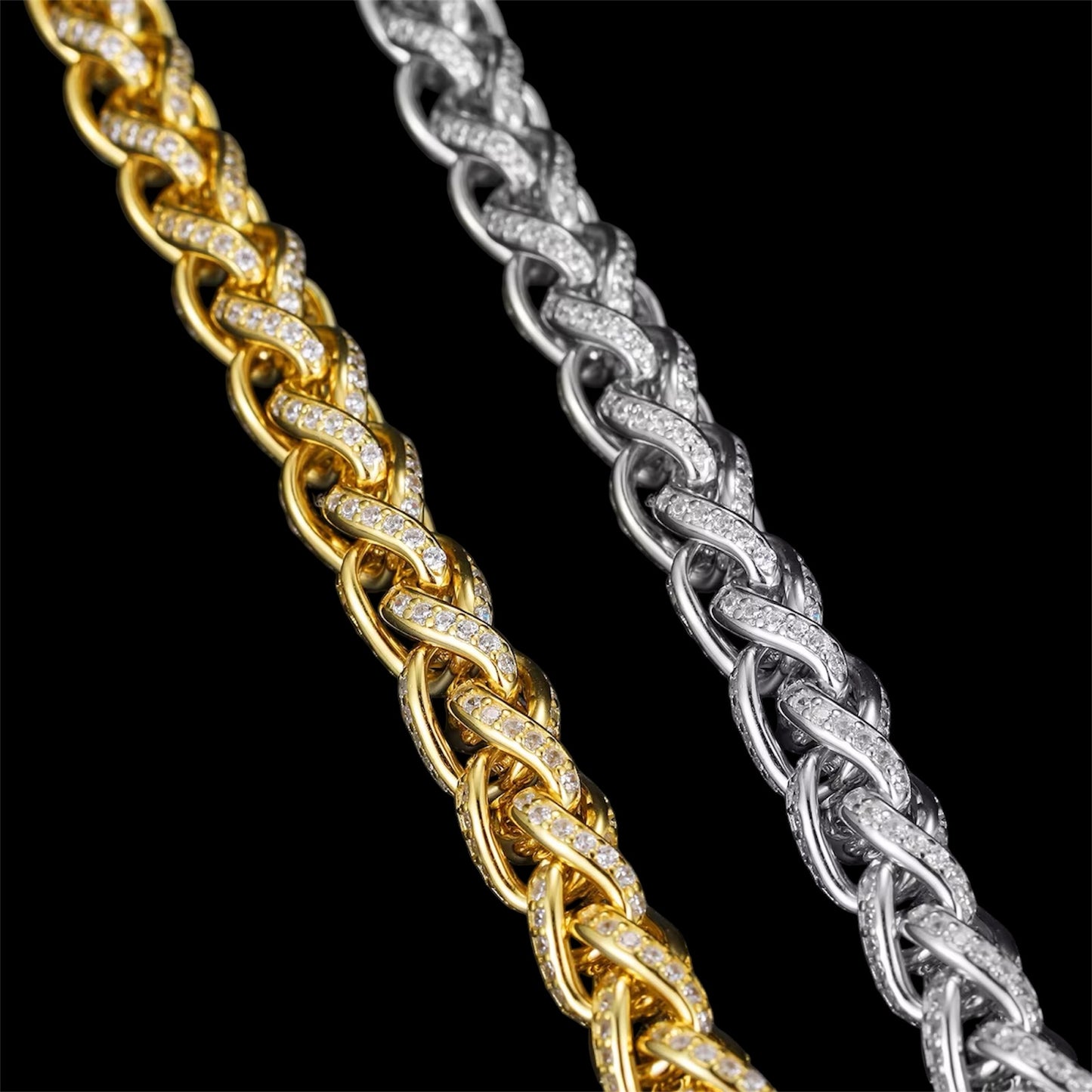 Bracelet franco moissanite - Solitaire