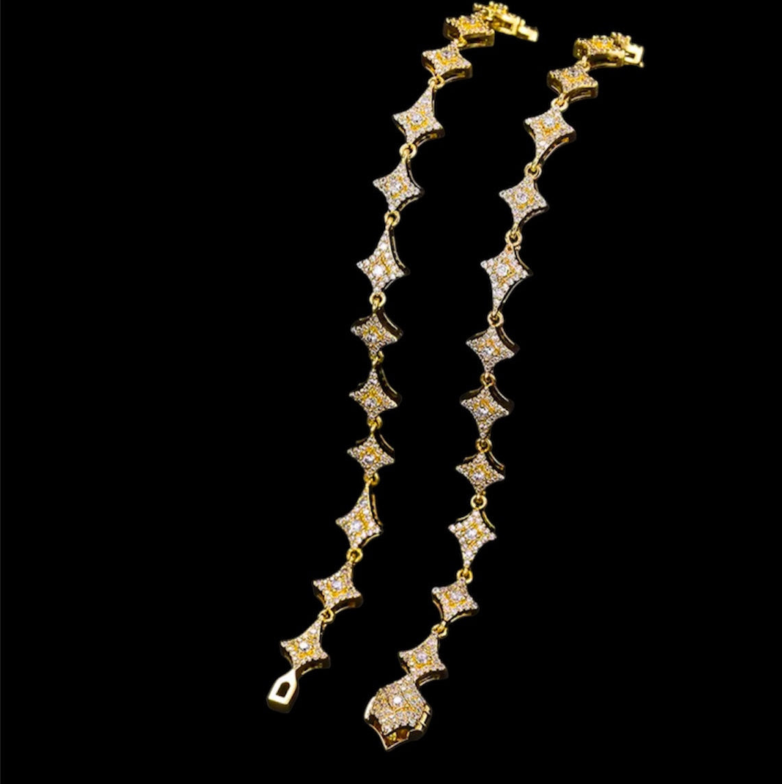 Chaîne Étoilée En Moissanite - Solitaire