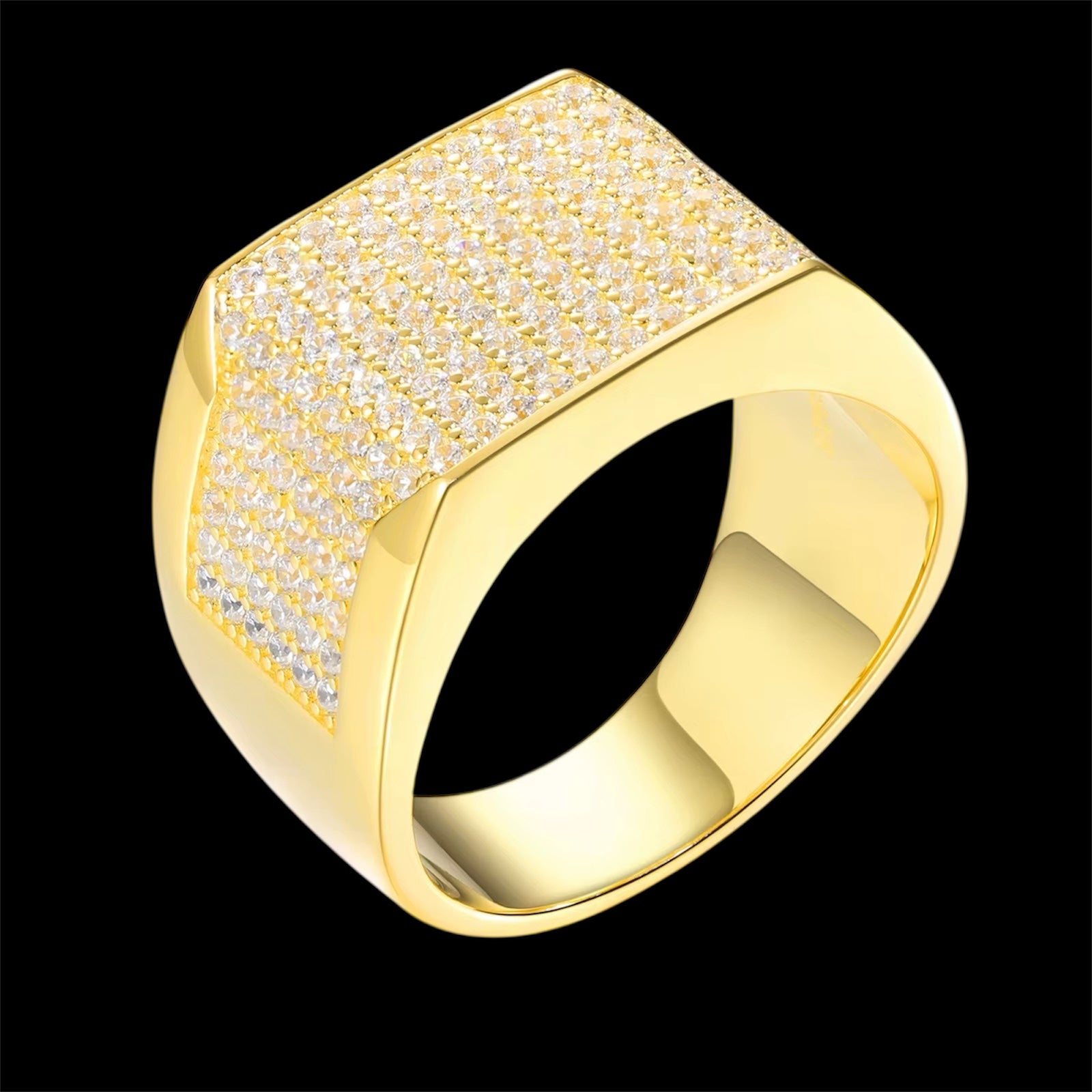 Bague Coupe Carré Half Moissanite - Solitaire