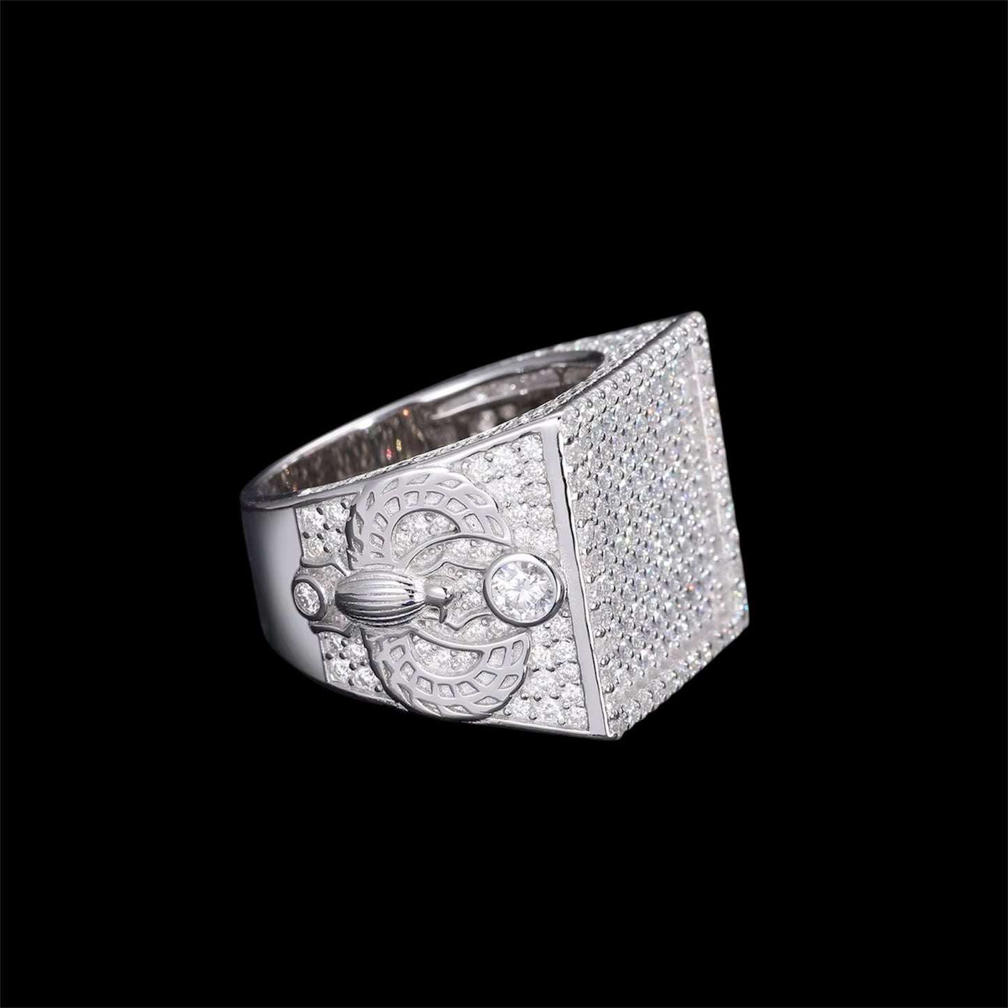 Bague Coupe Rectangle En Moissanite - Solitaire