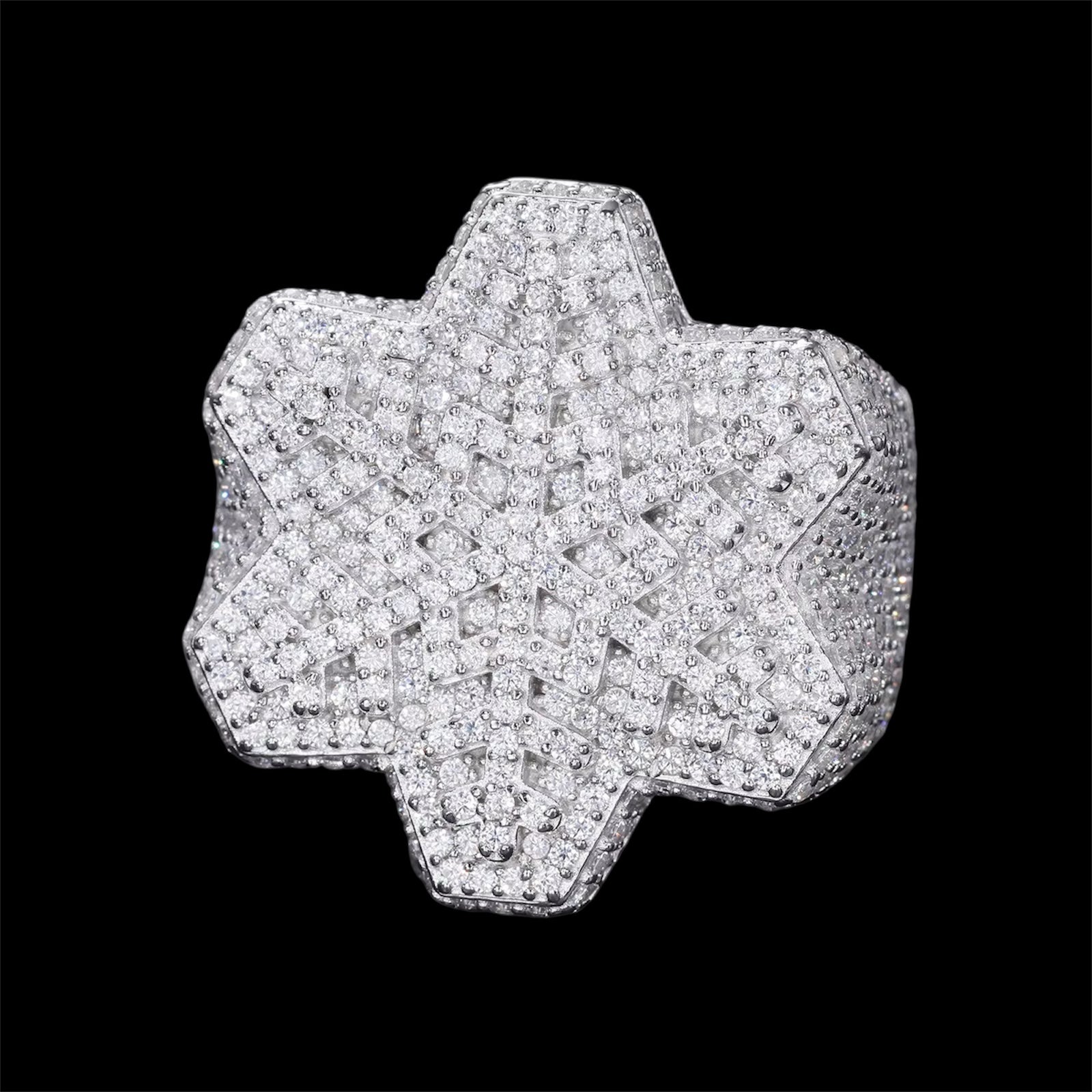 Bague Flocon En Moissanite - Solitaire