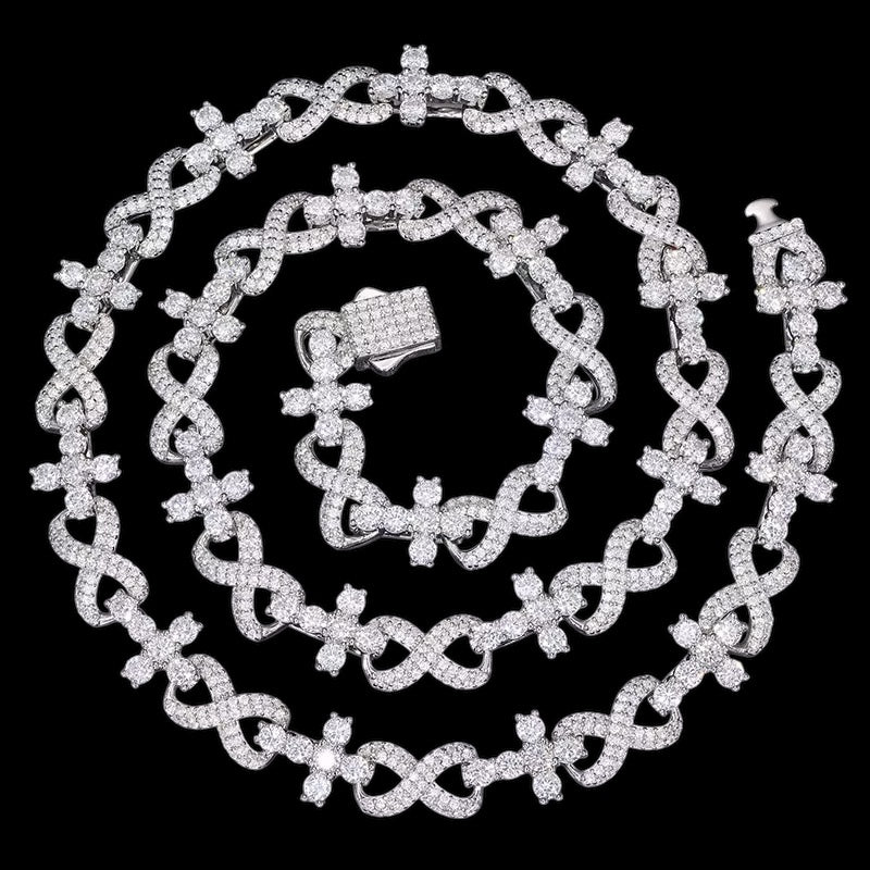 Chaîne Croix x Infinie En Moissanite - Solitaire