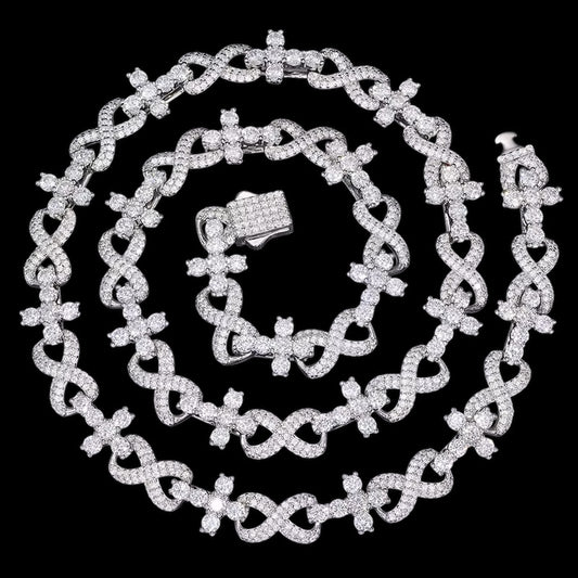 Chaîne Croix x Infinie En Moissanite - Solitaire