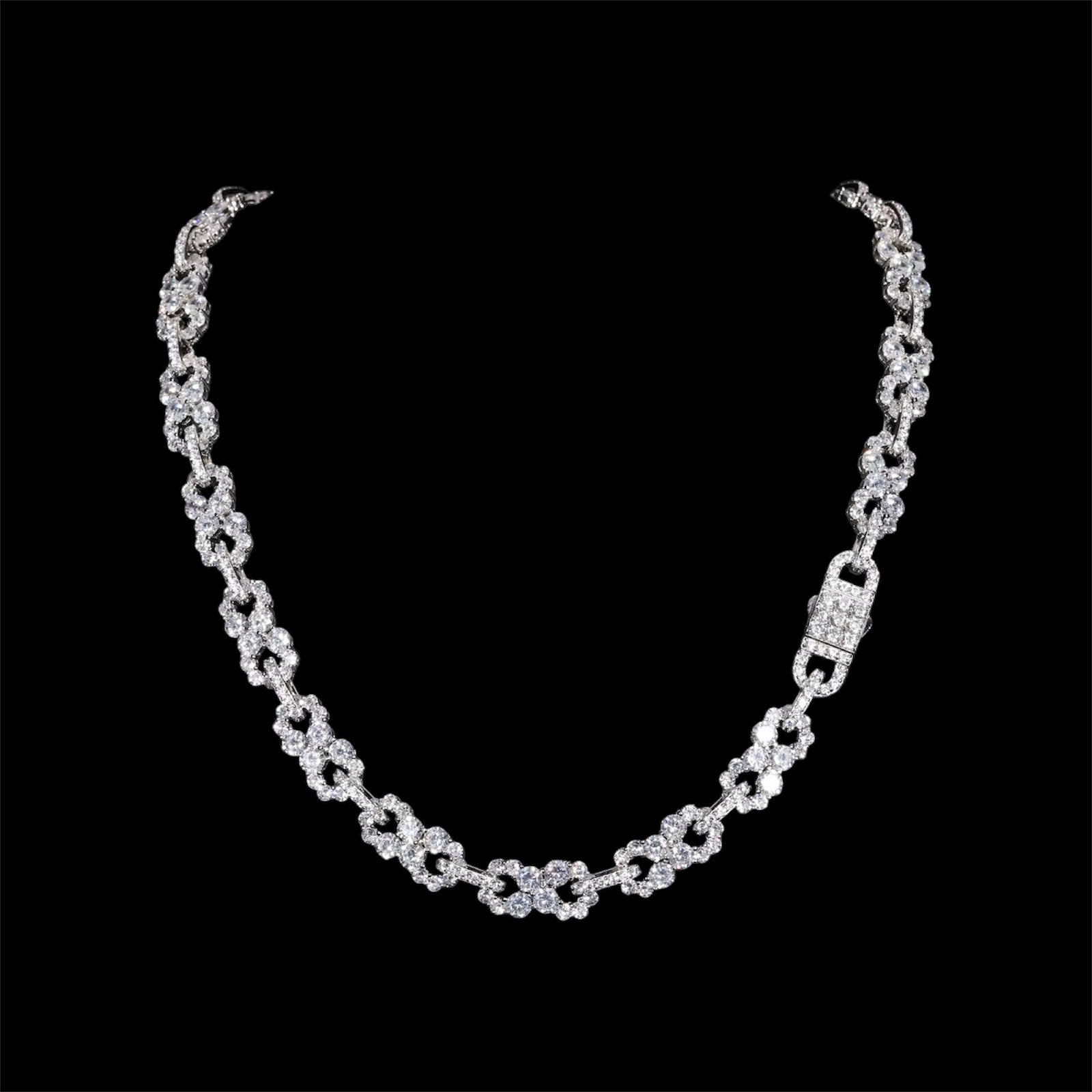 Chaîne à maillons Infinity En Moissanite - Solitaire