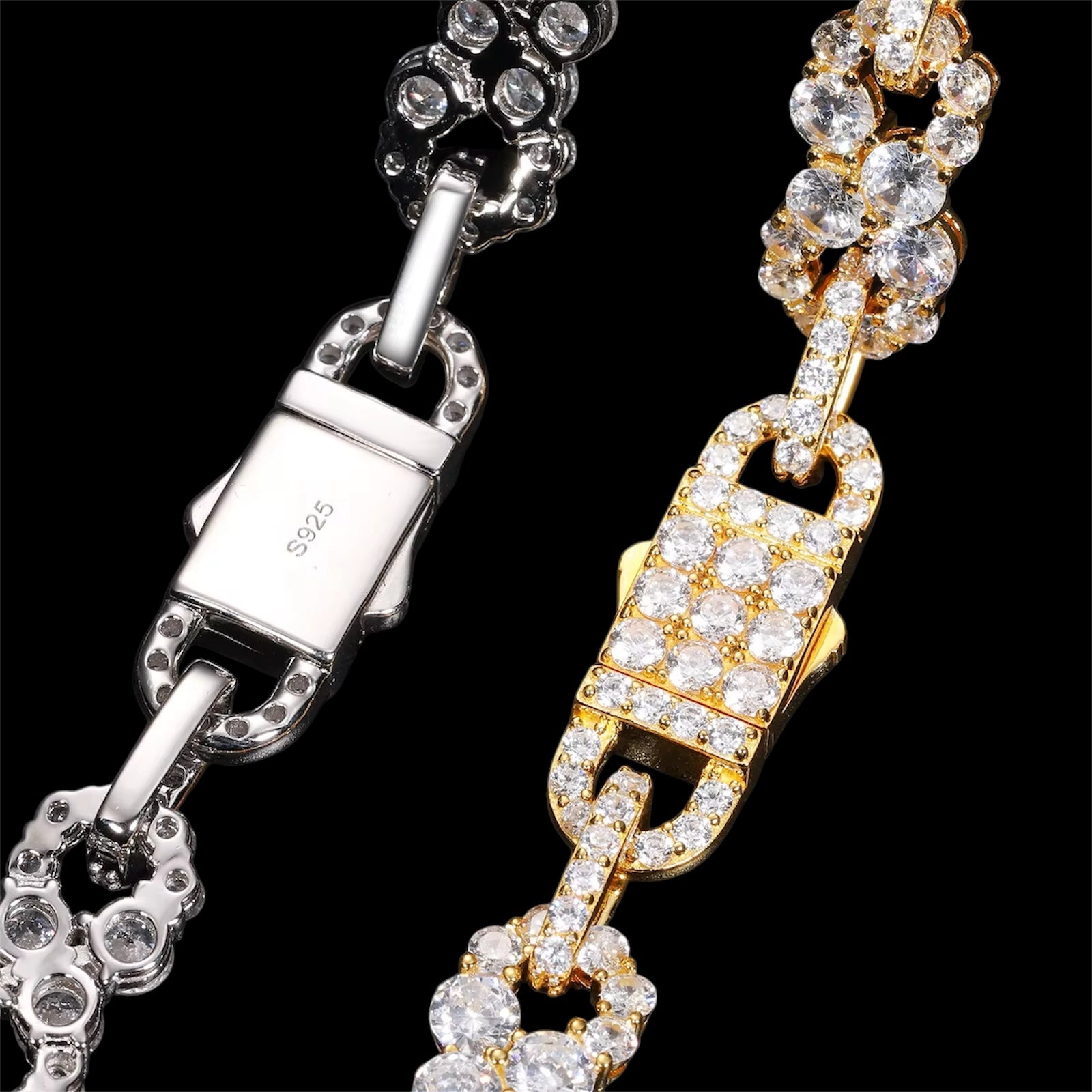 Chaîne à maillons Infinity En Moissanite - Solitaire