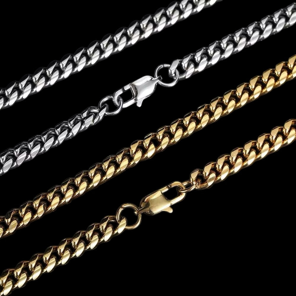 Chaîne Cuban link stainless steel - Solitaire
