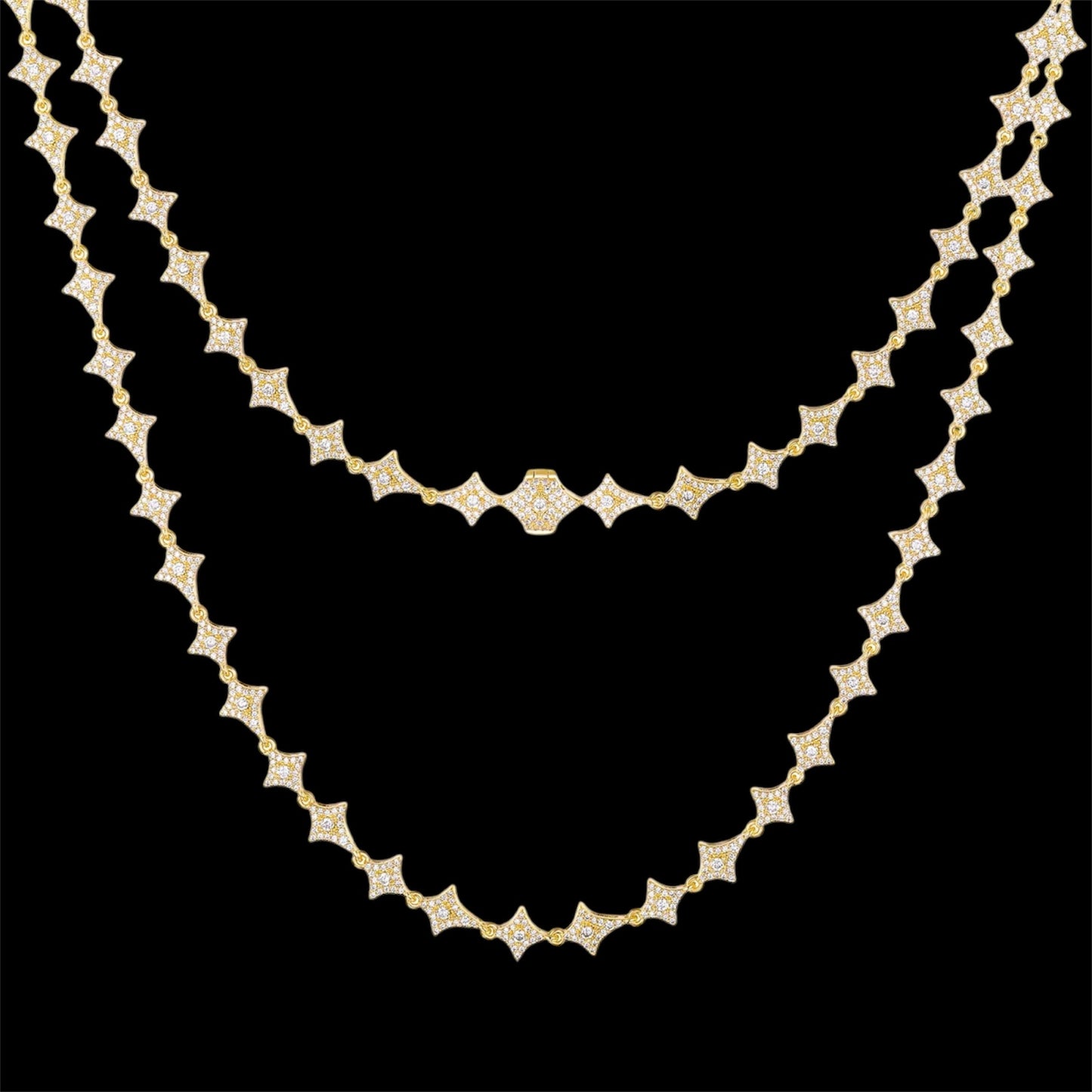 Chaîne Étoilée En Moissanite - Solitaire