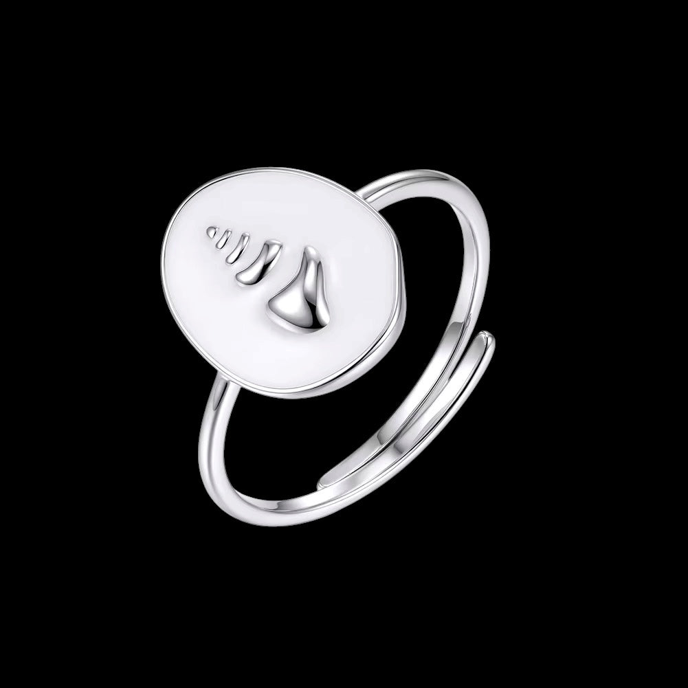 Bague Ripple Drop en Argent S925 - Solitaire