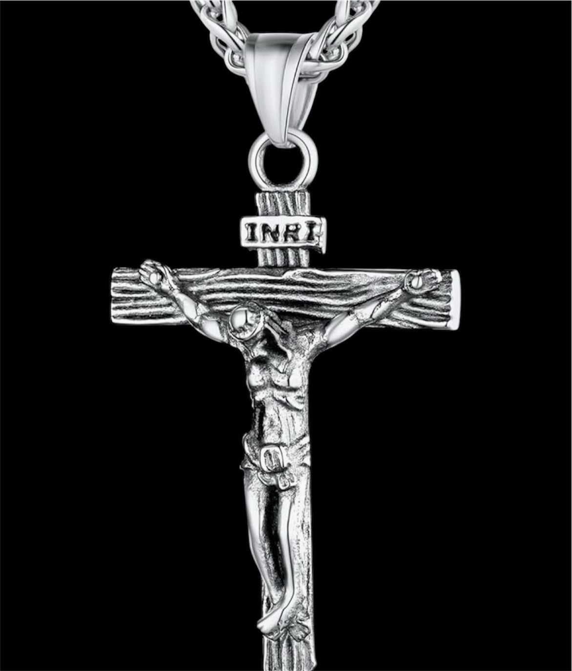 Pendentif croix de jesus Argent 925 - Solitaire