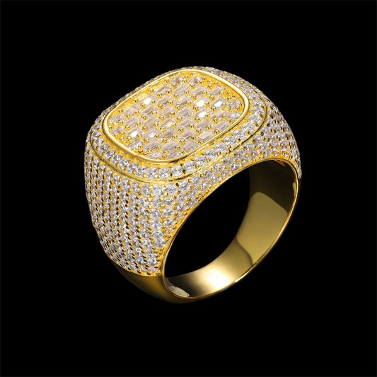 Bague Royale Iced Out En Moissanite